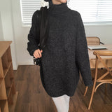 ロープタートルネックボカシニットドレス