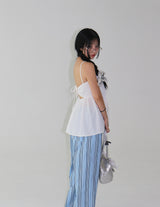Freedom striped wide pants