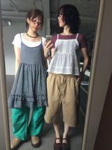 バックレスプレイドワンピース (2color)