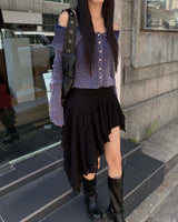 アンバランスフラワースカート