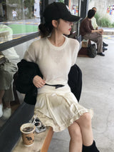 Ropy Alpaca Button Round Knit (9c)