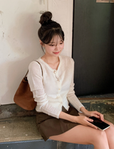 #Back Ribbon Embroidery Knit Cardigan (5color)
