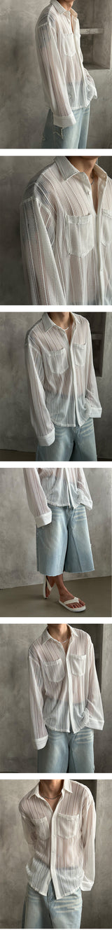 [S/S] Lace see through shirts (2color)