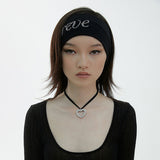 LETTERING HAIRBAND (BLACK)