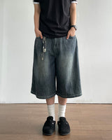 Tin Washed Bermuda Denim Pants