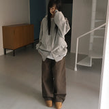 Nathan Oversized Fit Two-Way Hooded Zip-Up
