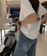 [Lè made/10,000 Sold] Lè made Stand U-neck Short Sleeve T-shirt / 4 colors