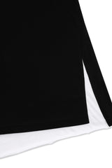 UNBALANCED LAYERED SLEEVELESS (BLACK)