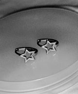 s.steel Empty Star One-touch Earring 2pcs
