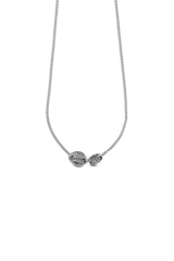 Double button chain necklace