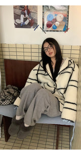 Style Hooded Wool Suede Coat