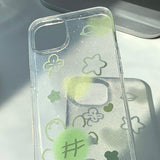 Clover Turtle Phone Case_glitter