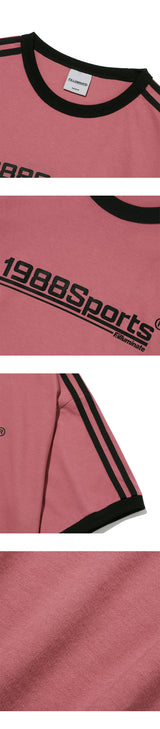 1988 Sports Ringer T-Shirt-Pink