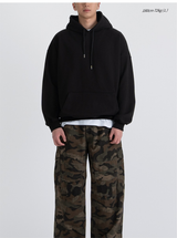 Authentic Relaxed Basic Hoodie Black