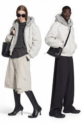 Thick Croc Pattern Fur Jacket