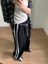 コットンレーストラックパンツ (3color)