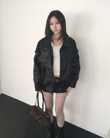 ハイネックレザージャケット