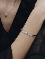 26SS★ H-Link AB(W) Duo Line Pave Bangle