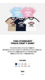 1990スターバースト トラック クロップ Tシャツ(5color)