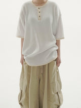 デイイングワッフルショートスリーブTシャツ -5C