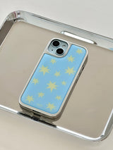 BLUE SPARKLING Silver Epoxy Case