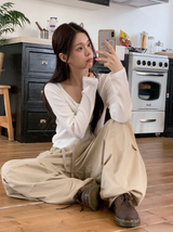 [SHOPPERMADE] Sucre Cotton Eyelet Crop Cardigan (5color)