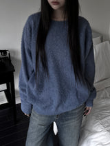 overfit angora round knit (unisex / 4color)