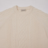 カシミアブレンディドケーブルニット WHITE