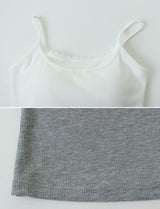 Lace Layered Cap Sleeveless (3color)