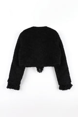 Serine boucle crop jacket