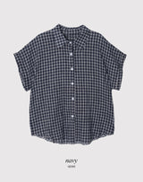 #Rico Check Roll Up Short Sleeve Shirt (3color)