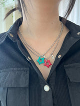 gleaming little star necklace [mint pearl]