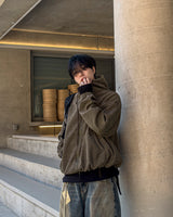 [Lined Fur] Weave Corduroy Hood Jacket