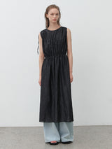 (OP-6279)DARIA CREASE SHIRRING DRESS