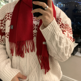 Jake Nordic Cable Overfit Round Long Sleeve Knit