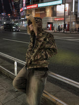 キツネカモフードジップアップジャンパー