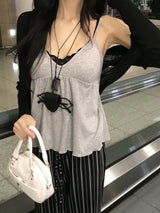 Blair Built-in Bra V-neck Flare Sleeveless Top