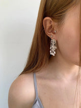 Pearl tassel earrings