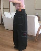 ウェルシュパッチステッチワイドカーゴパンツ
