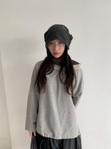 パンディ スリットリボン オフショルダー スウェットシャツ