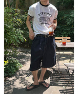 [Unisex] シックレタリングバミューダパンツ