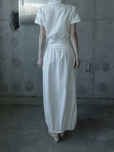 Riren Summer Shirred Zip-up