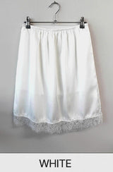 Satin Archive Lace Midi Skirt