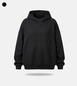 High-neck cut-off hood zip-up