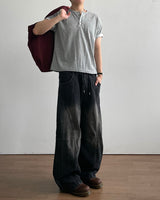 Block Panel Denim Pants