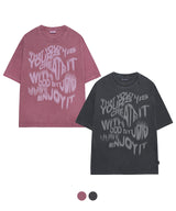 ウェーブ レタリング ピグメント オーバーフィット Tシャツ / Wave Lettering Pigment Oversized Fit T-shirt