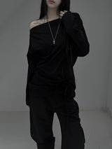 tattoo shirring long sleeve T (2color)