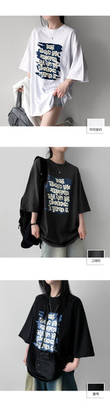 タリーボクシーフィットプリントショートスリーブTシャツ