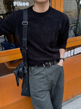 Log velvet round knitwear