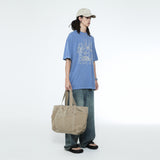 Pigment Washed Oxford Tote Bag Beige